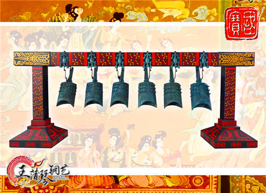 6件套仿古編鐘，小型特色樂器，民樂混音配套
