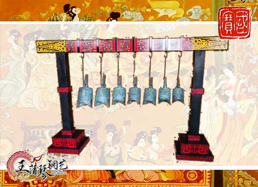 7件編鐘，觀賞裝飾編鐘，可發(fā)音編鐘